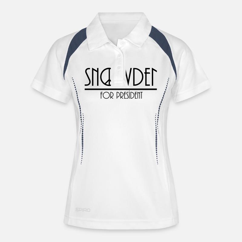 snowden for president - Women's Polo breathable - white/navy