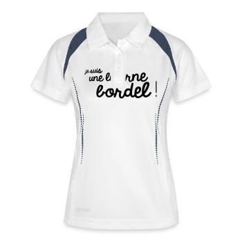 Je suis une licorne bordel - Polo respirant Femme - blanc/marine - Devant