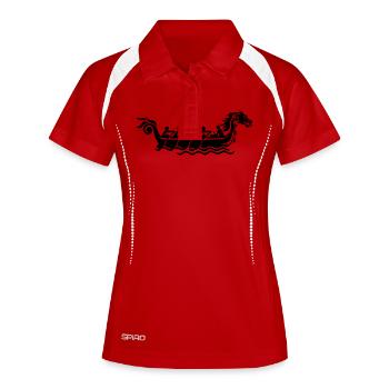 Dragon boat - Polo respirant Femme - blanc/marine - Devant