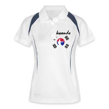 taekwondo - Women's Polo breathable - white/navy - Front