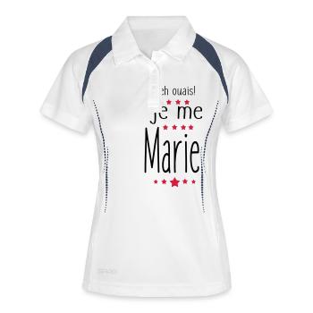 eh ouais - Polo respirant Femme - blanc/marine - Devant