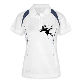 Tâche de peinture - Polo respirant Femme - blanc/marine - Devant