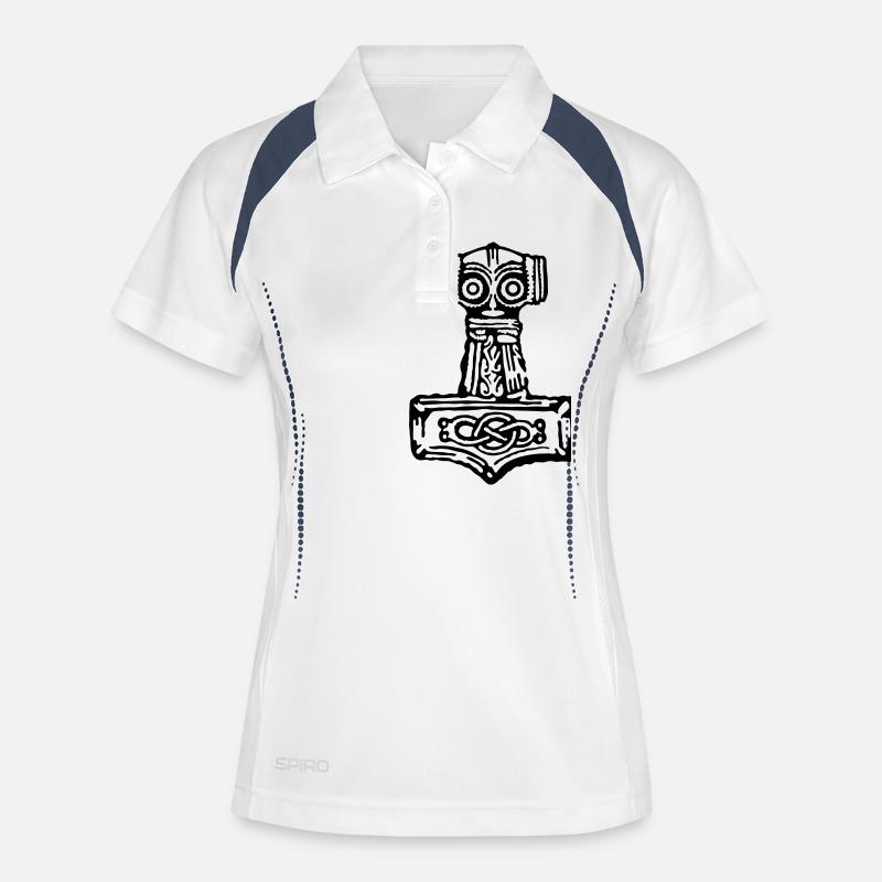 Thor's hammer - Women's Polo breathable - white/navy