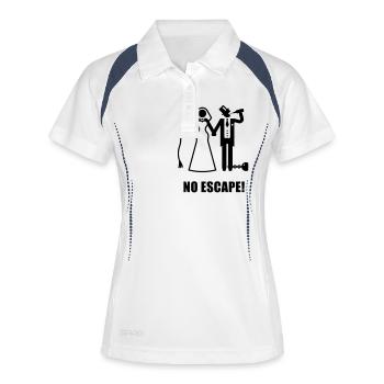 No Escape! (Wedding / Groom / Bachelor Stag Party) - Women's Polo breathable - white/navy - Front