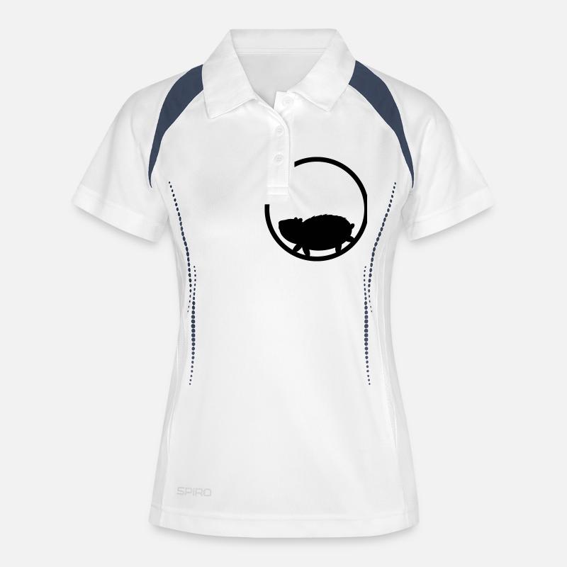 Hamster - Women's Polo breathable - white/navy