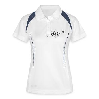 steffi - Frauen Polo atmungsaktiv - Weiß/Navy - Vorne