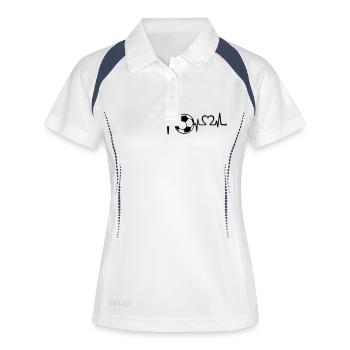 Football Love Beat - Polo respirant Femme - blanc/marine - Devant
