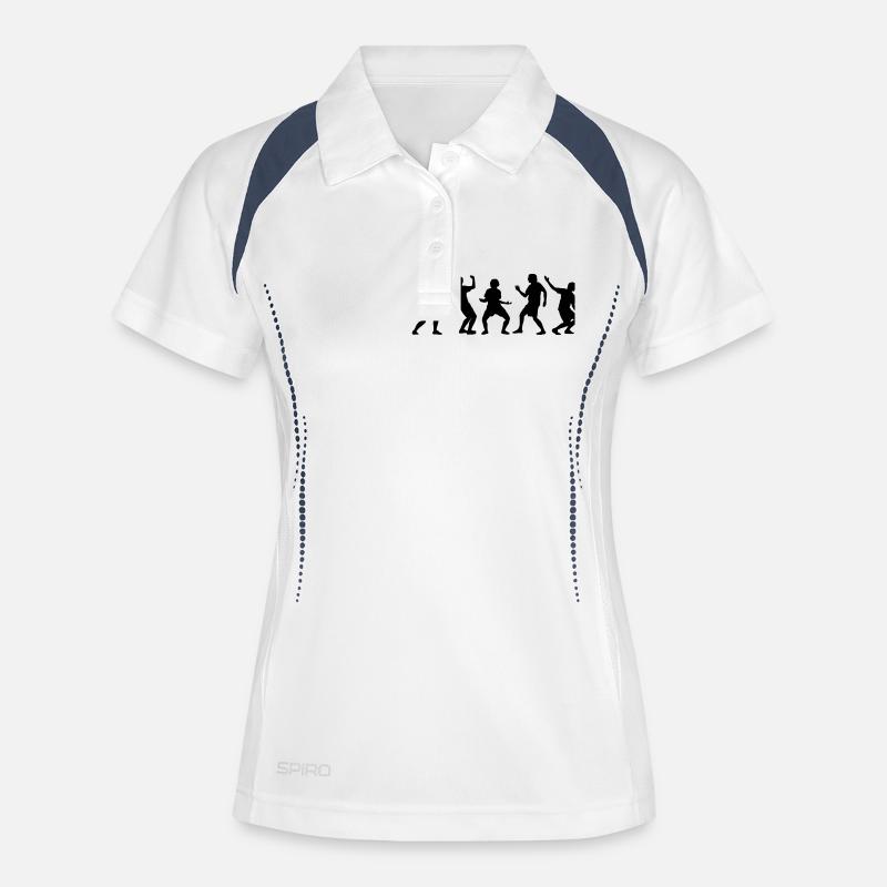 dancewear - Women's Polo breathable - white/navy