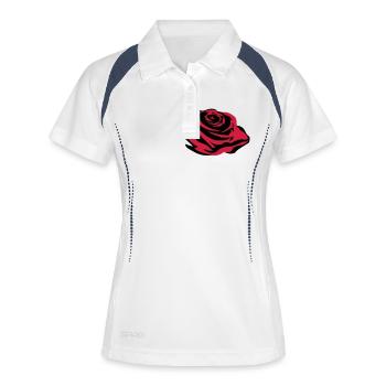 Rose - Frauen Polo atmungsaktiv - Weiß/Navy - Vorne