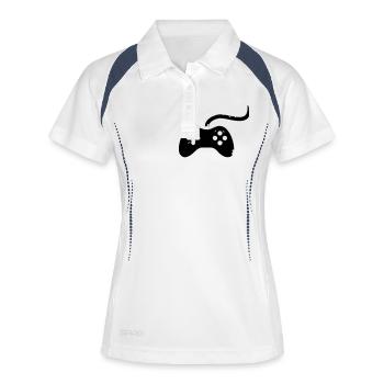 Controller - Frauen Polo atmungsaktiv - Weiß/Navy - Vorne