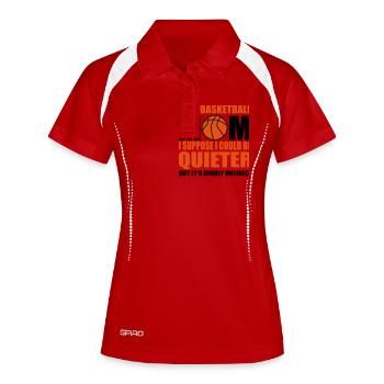 basketballmom - Women's Polo breathable - white/navy - Front