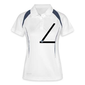ceinture de sécurité - Polo respirant Femme - blanc/marine - Devant