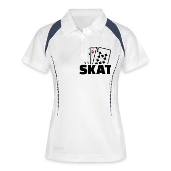 Skat - Polo respirant Femme - blanc/marine - Devant