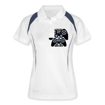 Leveling up big brother - Women's Polo breathable - white/navy - Front