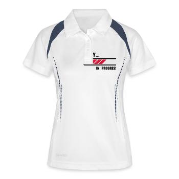 Baby loading - Women's Polo breathable - white/navy - Front