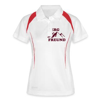 Berg - Frauen Polo atmungsaktiv - Weiß/Navy - Vorne