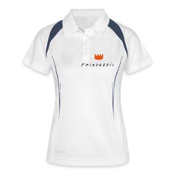 Prinzessin - Frauen Polo atmungsaktiv - Weiß/Navy - Vorne