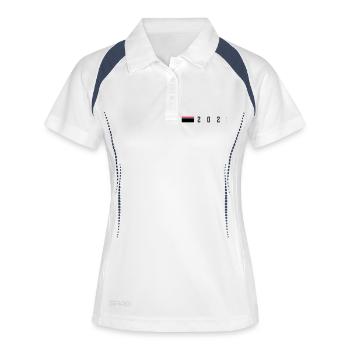 Année de ligne 2025 - Polo respirant Femme - blanc/marine - Devant