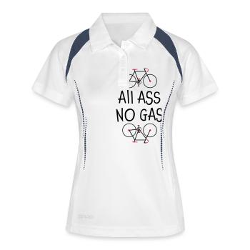 Tous Ass Non Gaz - chemise non seulement pour les cyclistes - Polo respirant Femme - blanc/marine - Devant