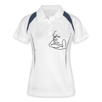 Vieux crabe / Old splinter (1c) - Polo respirant Femme - blanc/marine - Devant