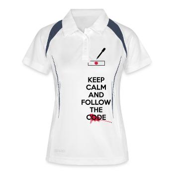 Dexter - Keep Calm And Follow The Code Black - Polo respirant Femme - blanc/marine - Devant