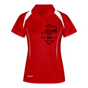 Gardien de prison / Police / Justice / Crime - Polo respirant Femme - blanc/marine - Devant