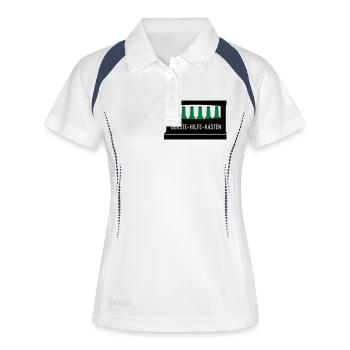 Gerste Hilfe Kasten - Frauen Polo atmungsaktiv - Weiß/Navy - Vorne
