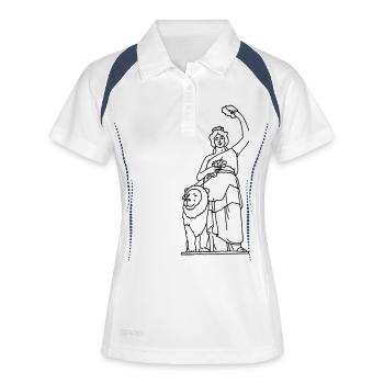 Bavière à Munich - Polo respirant Femme - blanc/marine - Devant