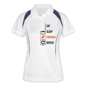 American football - Women's Polo breathable - white/navy - Front
