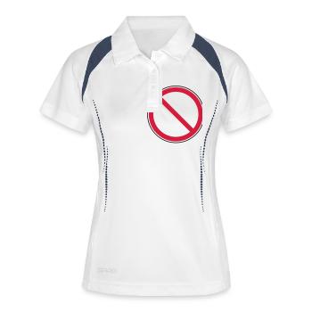 prohibition_sign - Polo respirant Femme - blanc/marine - Devant