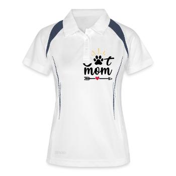 Cat mom - Women's Polo breathable - white/navy - Front