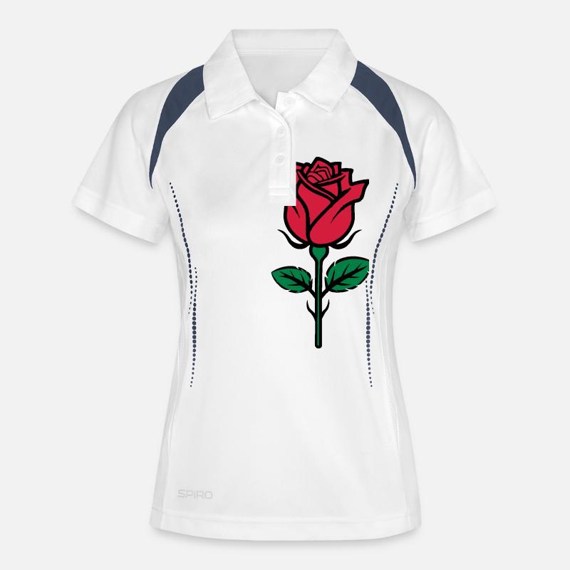 Rose - Women's Polo breathable - white/navy