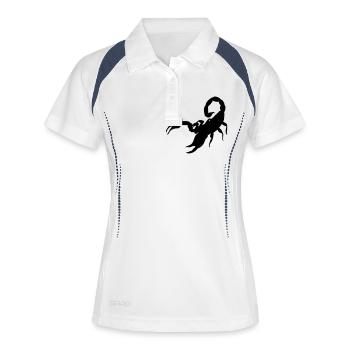 scorpion Skorpion - Frauen Polo atmungsaktiv - Weiß/Navy - Vorne