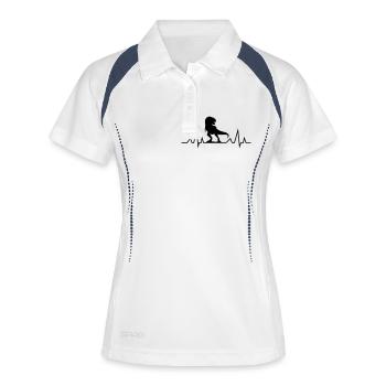My heart beats for T-Rex - Women's Polo breathable - white/navy - Front
