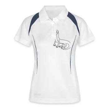 gecko lézard lézard serpent reptile - Polo respirant Femme - blanc/marine - Devant