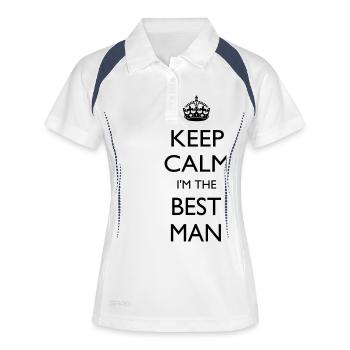 Best man - Polo respirant Femme - blanc/marine - Devant