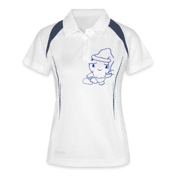 Canard Père Noël Cadeaux Noël Père Noël - Polo respirant Femme - blanc/marine - Devant