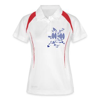 music distortion v2 (© alteerian) - Women's Polo breathable - white/navy - Front