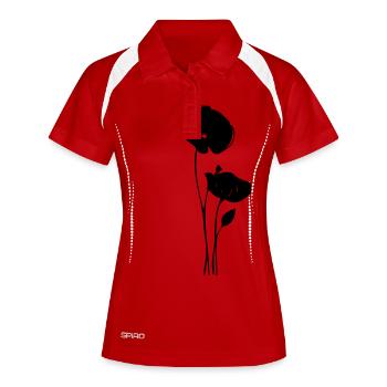 coquelicot - Polo respirant Femme - blanc/marine - Devant