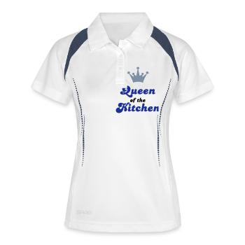Tolle Geschenke für Frauen - Frauen Polo atmungsaktiv - Weiß/Navy - Vorne