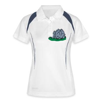 Stone - Women's Polo breathable - white/navy - Front
