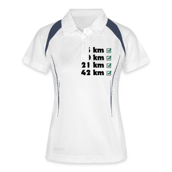 Marathon checklist - Women's Polo breathable - white/navy - Front