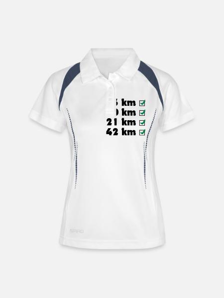 Marathon checklist - Women's Polo breathable - white/navy