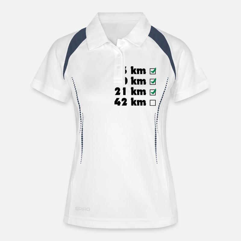 Runner checklist - Women's Polo breathable - white/navy