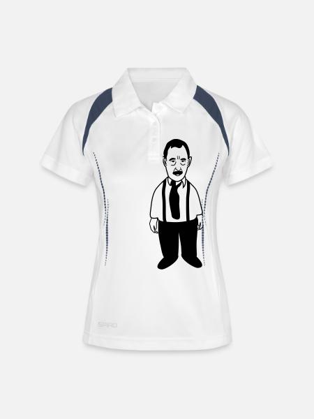 alfred - Women's Polo breathable - white/navy