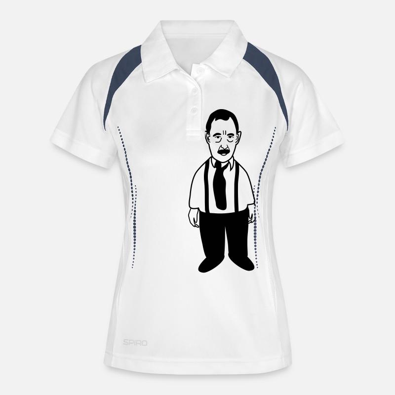 alfred - Women's Polo breathable - white/navy