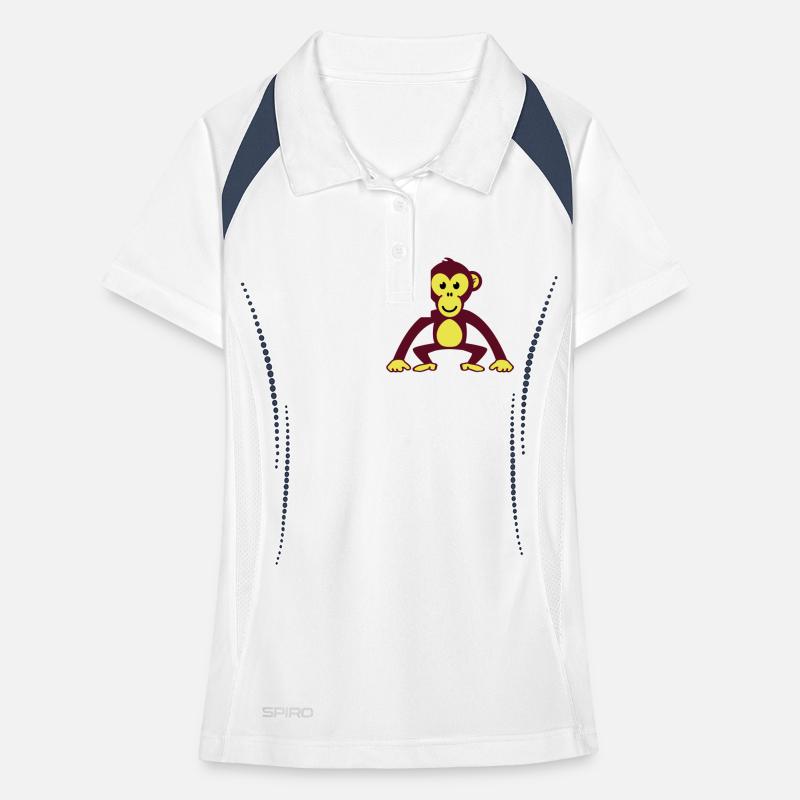 monkey__f3 Frauen Polo atmungsaktiv