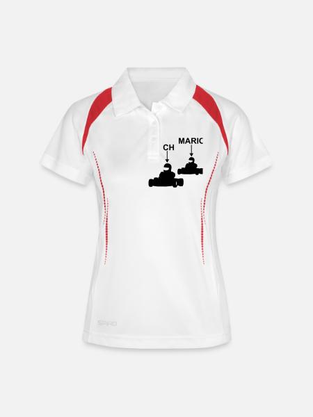 Je vais kart mario - Polo respirant Femme - blanc/marine