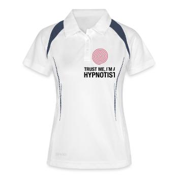 Trust me I´m A Hypnotist - Polo respirant Femme - blanc/marine - Devant