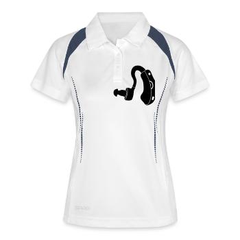hearing Aid_pa7 - Women's Polo breathable - white/navy - Front